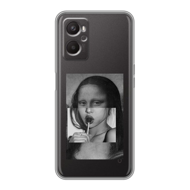 Силиконовый чехол на OPPO A96 с принтом Мона Лиза Силиконовый чехол на OPPO A96 с принтом Мона Лиза