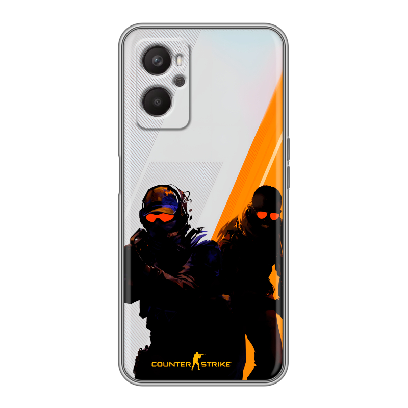 Силиконовый противоударный чехол на OPPO A96 с принтом Контер страйк Counter strike Силиконовый противоударный чехол на OPPO A96 с принтом Контер страйк Counter strike