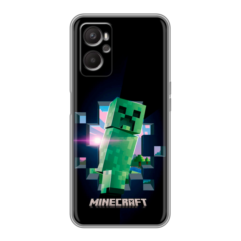 Силиконовый чехол на OPPO A96 с принтом Майнкрафт Minecraft Силиконовый чехол на OPPO A96 с принтом Майнкрафт Minecraft