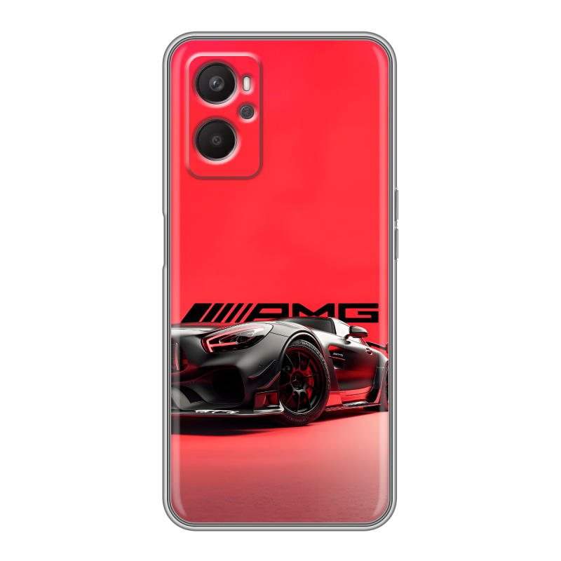 Силиконовый чехол на OPPO A96 с принтом Мерседес Mercedes AMG Силиконовый чехол на OPPO A96 с принтом Мерседес Mercedes AMG