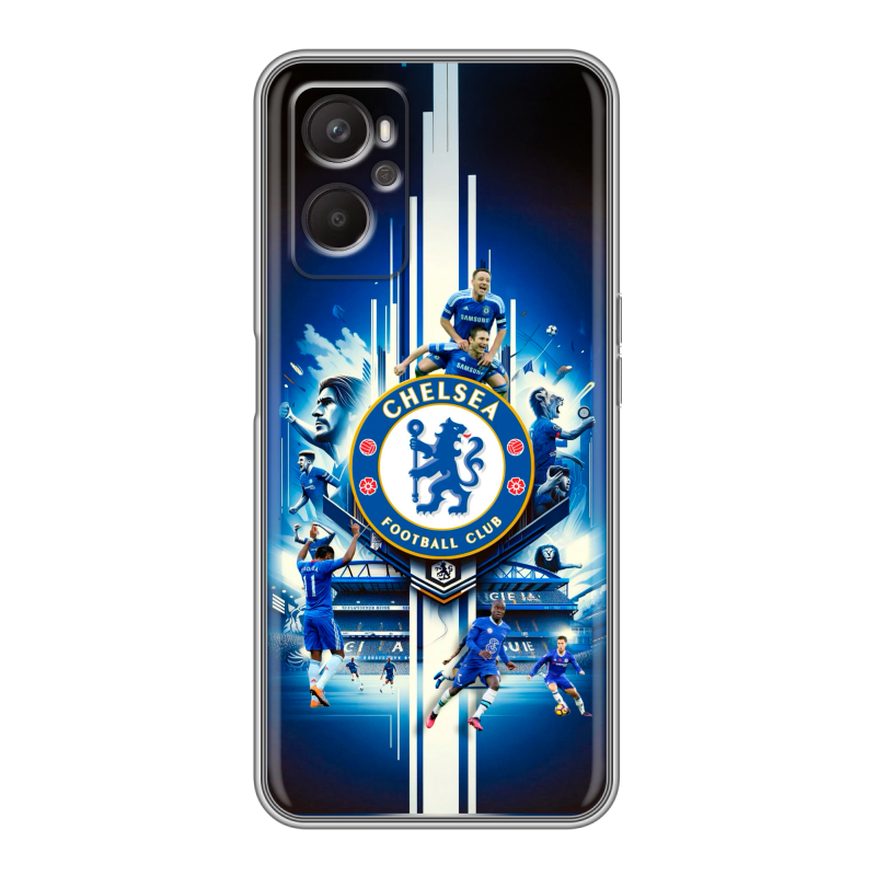 Силиконовый чехол на OPPO A96 с принтом Chelsea Челси Силиконовый чехол на OPPO A96 с принтом Chelsea Челси