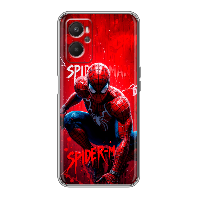 Силиконовый чехол на OPPO A96 с принтом Spiderman Человек паук Силиконовый чехол на OPPO A96 с принтом Spiderman Человек паук
