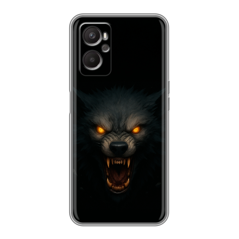 Силиконовый чехол на OPPO A96 с принтом Волк Силиконовый чехол на OPPO A96 с принтом Волк