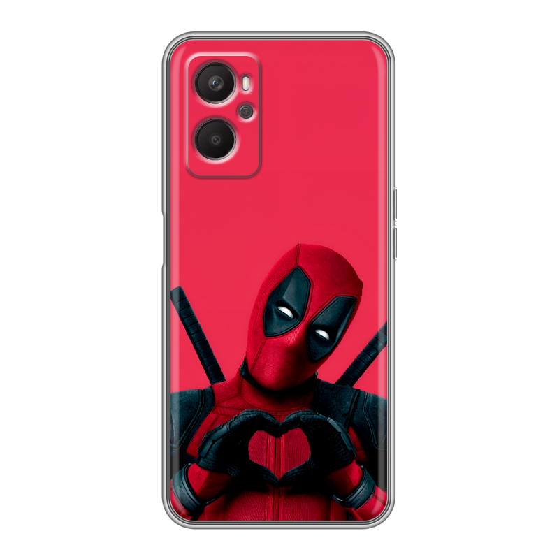 Силиконовый противоударный чехол на OPPO A96 с принтом Дедпул Deadpool Силиконовый противоударный чехол на OPPO A96 с принтом Дедпул Deadpool