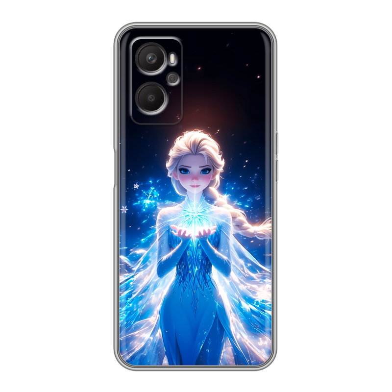 Силиконовый чехол на OPPO A96 с принтом Холодное сердце Frozen Силиконовый чехол на OPPO A96 с принтом Холодное сердце Frozen