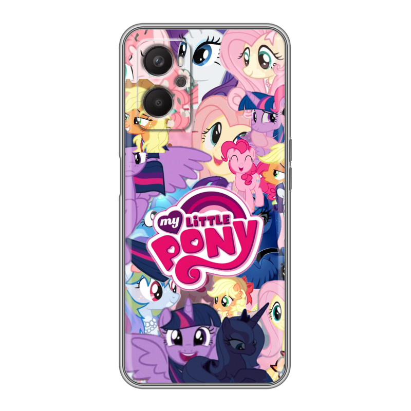 Силиконовый чехол на OPPO A96 с принтом My little pony Дружба чудо Силиконовый чехол на OPPO A96 с принтом My little pony Дружба чудо