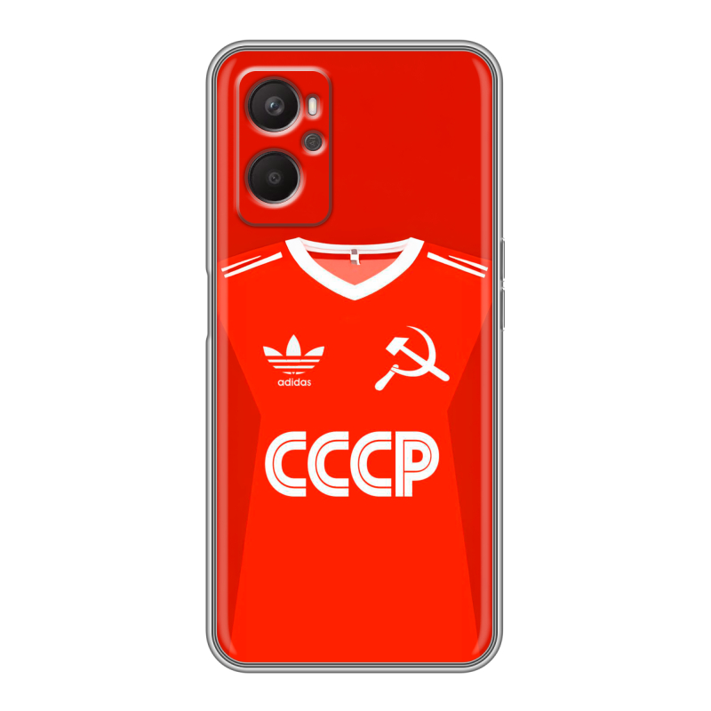 Силиконовый чехол на OPPO A96 с принтом Флаг Герб СССР Силиконовый чехол на OPPO A96 с принтом Флаг Герб СССР