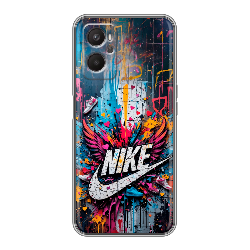 Силиконовый чехол на OPPO A96 с принтом Nike Найк Силиконовый чехол на OPPO A96 с принтом Nike Найк