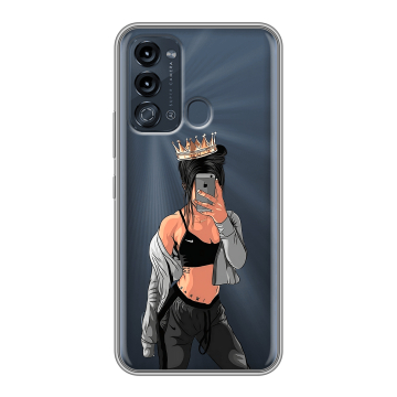 Силиконовый чехол на Itel Vision 3 с принтом Женские принты