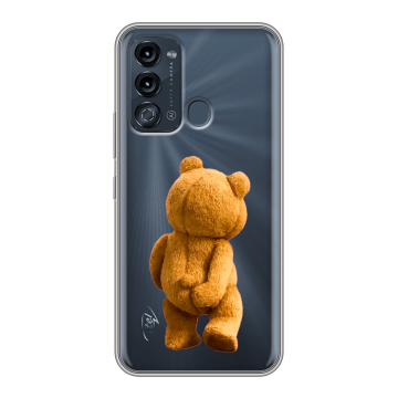 Силиконовый чехол на Itel Vision 3 с принтом Медведь Силиконовый чехол на Itel Vision 3 с принтом Медведь