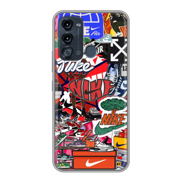 Силиконовый чехол на Itel Vision 3 с принтом Найк Nike яркий Силиконовый чехол на Itel Vision 3 с принтом Найк Nike яркий