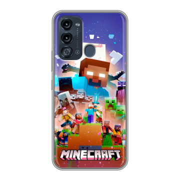 Силиконовый чехол на Itel Vision 3 с принтом Майнкрафт Minecraft Силиконовый чехол на Itel Vision 3 с принтом Майнкрафт Minecraft