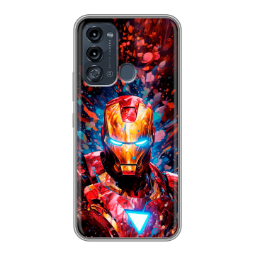 Силиконовый чехол на Itel Vision 3 с принтом Железный человек Ironman Силиконовый чехол на Itel Vision 3 с принтом Железный человек Ironman