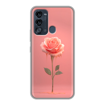Силиконовый чехол на Itel Vision 3 с принтом Розовая роза Силиконовый чехол на Itel Vision 3 с принтом Розовая роза