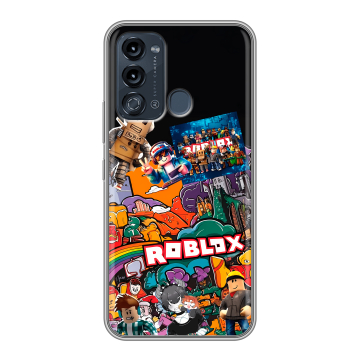 Силиконовый чехол на Itel Vision 3 с принтом Roblox Роблокс Силиконовый чехол на Itel Vision 3 с принтом Roblox Роблокс