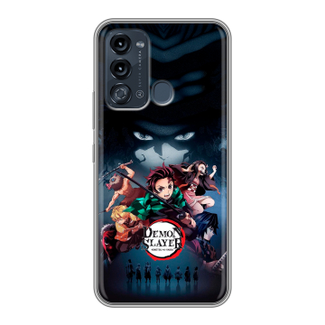 Силиконовый чехол на Itel Vision 3 с принтом Demon Slayer Клинок рассекающий демонов Силиконовый чехол на Itel Vision 3 с принтом Demon Slayer Клинок рассекающий демонов