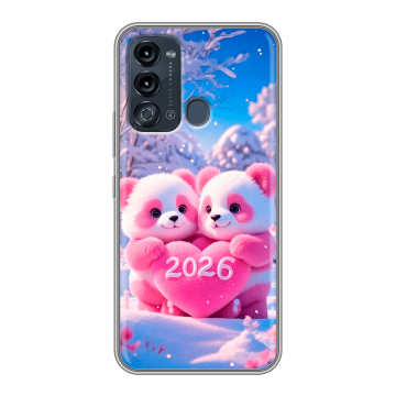 Силиконовый чехол на Itel Vision 3 с принтом Новый год Силиконовый чехол на Itel Vision 3 с принтом Новый год