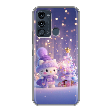 Силиконовый чехол на Itel Vision 3 с принтом Новый год Силиконовый чехол на Itel Vision 3 с принтом Новый год