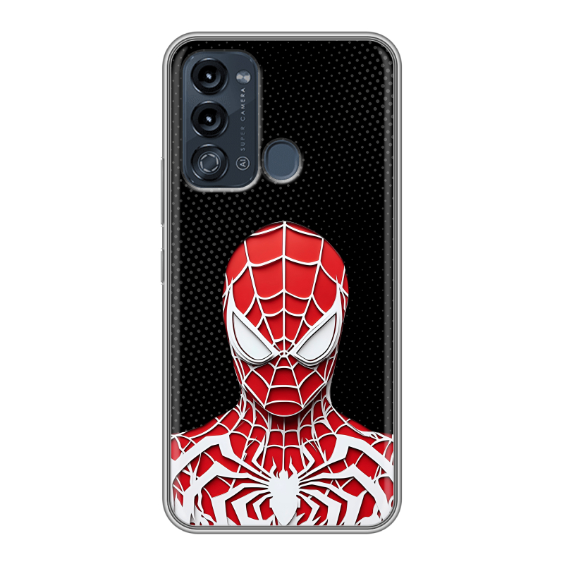 Силиконовый чехол на Itel Vision 3 с принтом человек паук spiderman Силиконовый чехол на Itel Vision 3 с принтом человек паук spiderman
