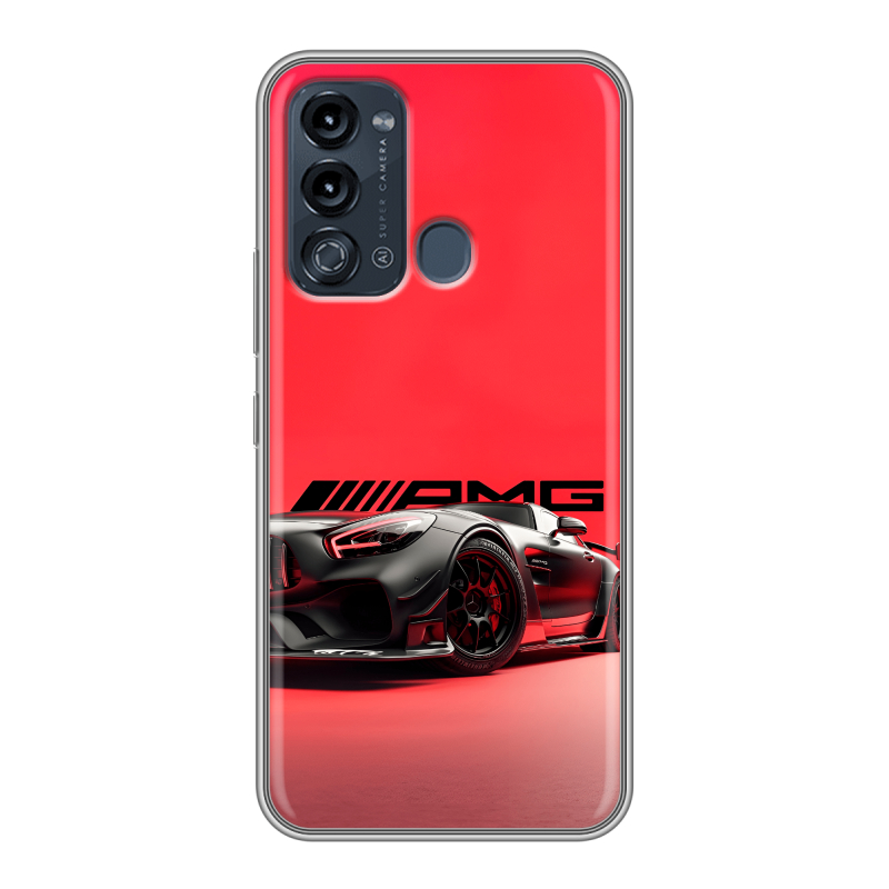 Силиконовый чехол на Itel Vision 3 с принтом Мерседес Mercedes AMG Силиконовый чехол на Itel Vision 3 с принтом Мерседес Mercedes AMG