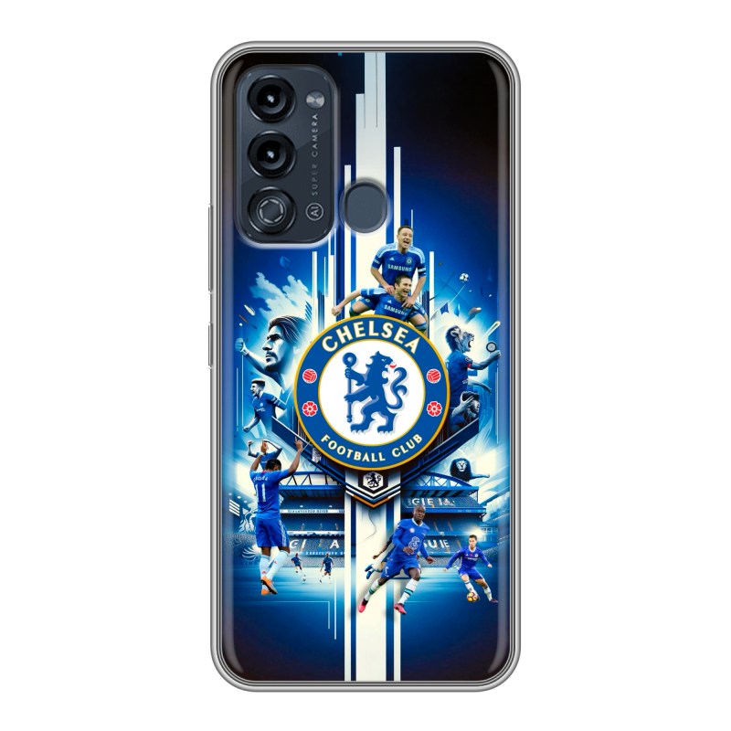 Силиконовый чехол на Itel Vision 3 с принтом Chelsea Челси Силиконовый чехол на Itel Vision 3 с принтом Chelsea Челси