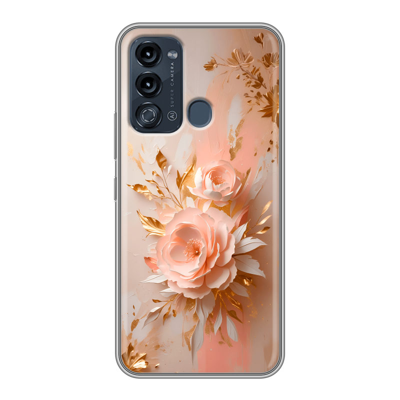 Силиконовый противоударный чехол на Itel Vision 3 с принтом женский Силиконовый противоударный чехол на Itel Vision 3 с принтом женский