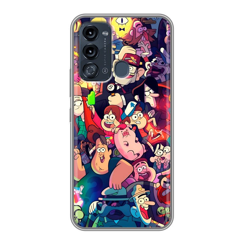 Силиконовый противоударный чехол на Itel Vision 3 с принтом Gravity Falls Гравити Фолз Силиконовый противоударный чехол на Itel Vision 3 с принтом Gravity Falls Гравити Фолз