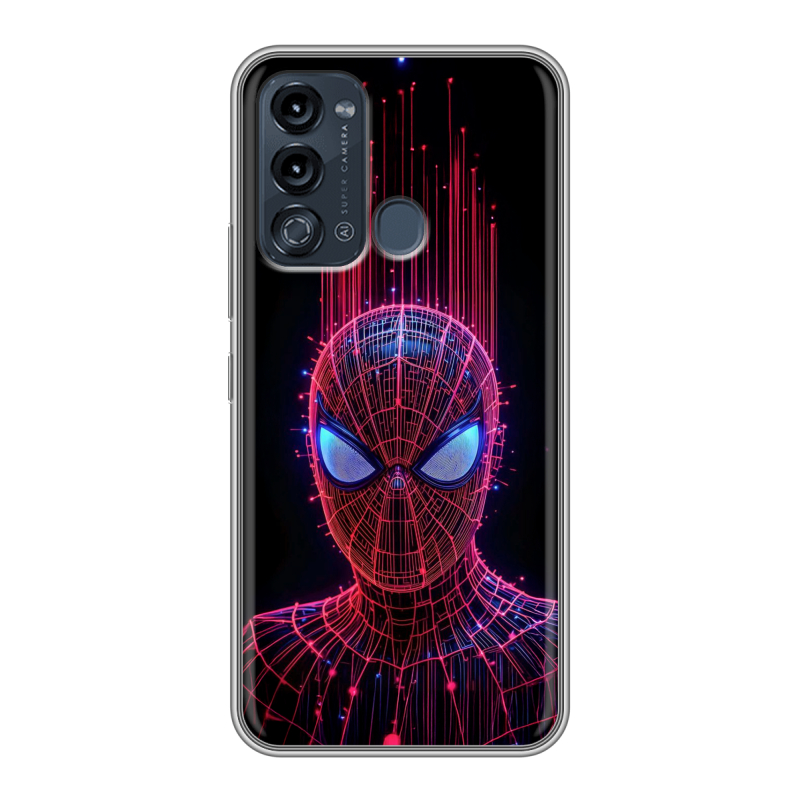 Силиконовый противоударный чехол на Itel Vision 3 с принтом Spiderman Человек паук Силиконовый противоударный чехол на Itel Vision 3 с принтом Spiderman Человек паук