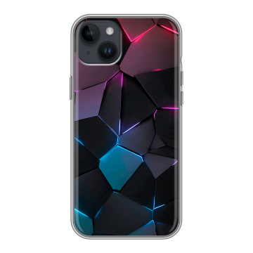 Силиконовый чехол на Iphone 14 Plus с принтом Геометрия неона