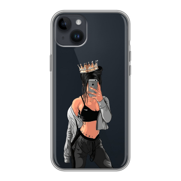 Силиконовый чехол на Iphone 14 Plus с принтом Женские принты