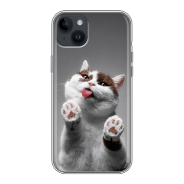 Силиконовый чехол на Iphone 14 Plus с принтом Коты
