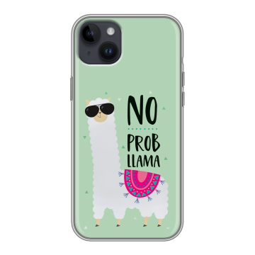 Силиконовый чехол на Iphone 14 Plus с принтом Лама