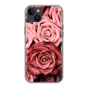 Силиконовый чехол на Iphone 14 Plus с принтом Цветы розы