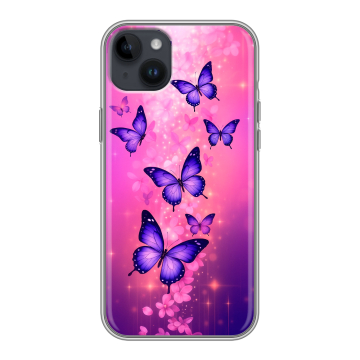 Силиконовый чехол на Iphone 14 Plus с принтом Бабочки Силиконовый чехол на Iphone 14 Plus с принтом Бабочки
