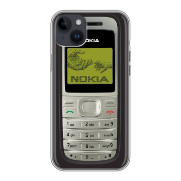 Силиконовый чехол на Iphone 14 Plus с принтом Ретро Нокия Силиконовый чехол на Iphone 14 Plus с принтом Ретро Нокия