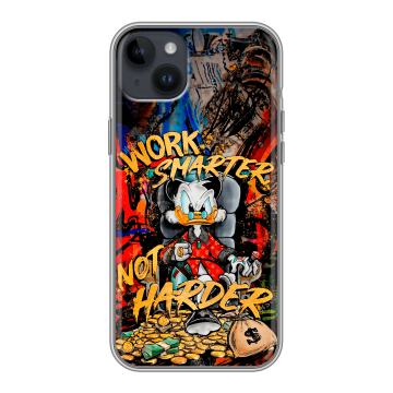 Силиконовый чехол на Iphone 14 Plus с принтом Дональд Дак Деньги Силиконовый чехол на Iphone 14 Plus с принтом Дональд Дак Деньги