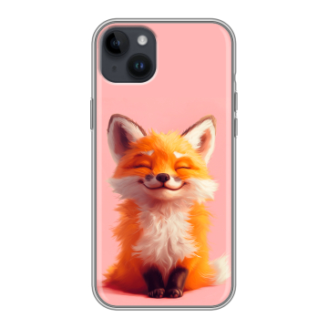 Силиконовый чехол на Iphone 14 Plus с принтом милая лиса Силиконовый чехол на Iphone 14 Plus с принтом милая лиса