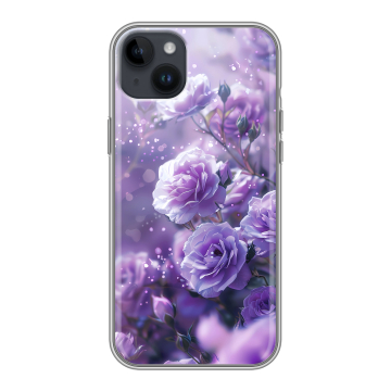 Силиконовый чехол на Iphone 14 Plus с принтом Розы цветы Силиконовый чехол на Iphone 14 Plus с принтом Розы цветы