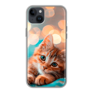 Силиконовый чехол на Iphone 14 Plus с принтом котик Силиконовый чехол на Iphone 14 Plus с принтом котик