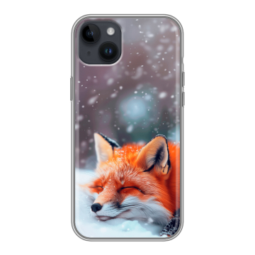 Силиконовый чехол на Iphone 14 Plus с принтом лиса Силиконовый чехол на Iphone 14 Plus с принтом лиса