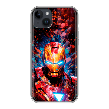 Силиконовый чехол на Iphone 14 Plus с принтом Железный человек Ironman
