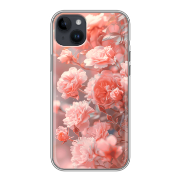 Силиконовый чехол на Iphone 14 Plus с принтом Розы цветы Силиконовый чехол на Iphone 14 Plus с принтом Розы цветы