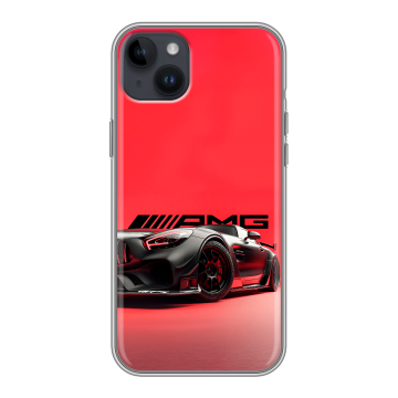 Силиконовый чехол на Iphone 14 Plus с принтом Мерседес Mercedes AMG Силиконовый чехол на Iphone 14 Plus с принтом Мерседес Mercedes AMG