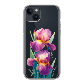 Силиконовый чехол на Iphone 14 Plus с принтом Цветы орхидеи Силиконовый чехол на Iphone 14 Plus с принтом Цветы орхидеи