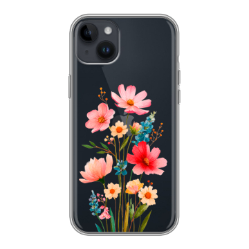 Силиконовый чехол на Iphone 14 Plus с принтом Цветы Силиконовый чехол на Iphone 14 Plus с принтом Цветы