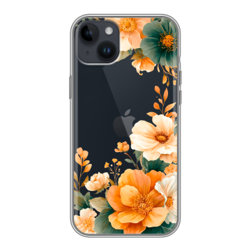 Силиконовый чехол на Iphone 14 Plus с принтом Цветы принт Силиконовый чехол на Iphone 14 Plus с принтом Цветы принт