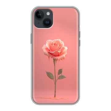 Силиконовый чехол на Iphone 14 Plus с принтом Розовая роза Силиконовый чехол на Iphone 14 Plus с принтом Розовая роза
