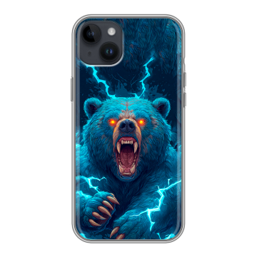 Силиконовый чехол на Iphone 14 Plus с принтом Медведь Силиконовый чехол на Iphone 14 Plus с принтом Медведь