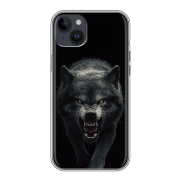 Силиконовый чехол на Iphone 14 Plus с принтом Волк Силиконовый чехол на Iphone 14 Plus с принтом Волк