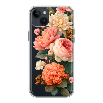 Силиконовый чехол на Iphone 14 Plus с принтом цветы Силиконовый чехол на Iphone 14 Plus с принтом цветы